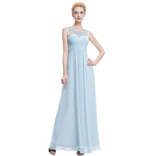 Starzz Sleeveless Light Blue Chiffon Long Bridesmaid Dress ST000060-5